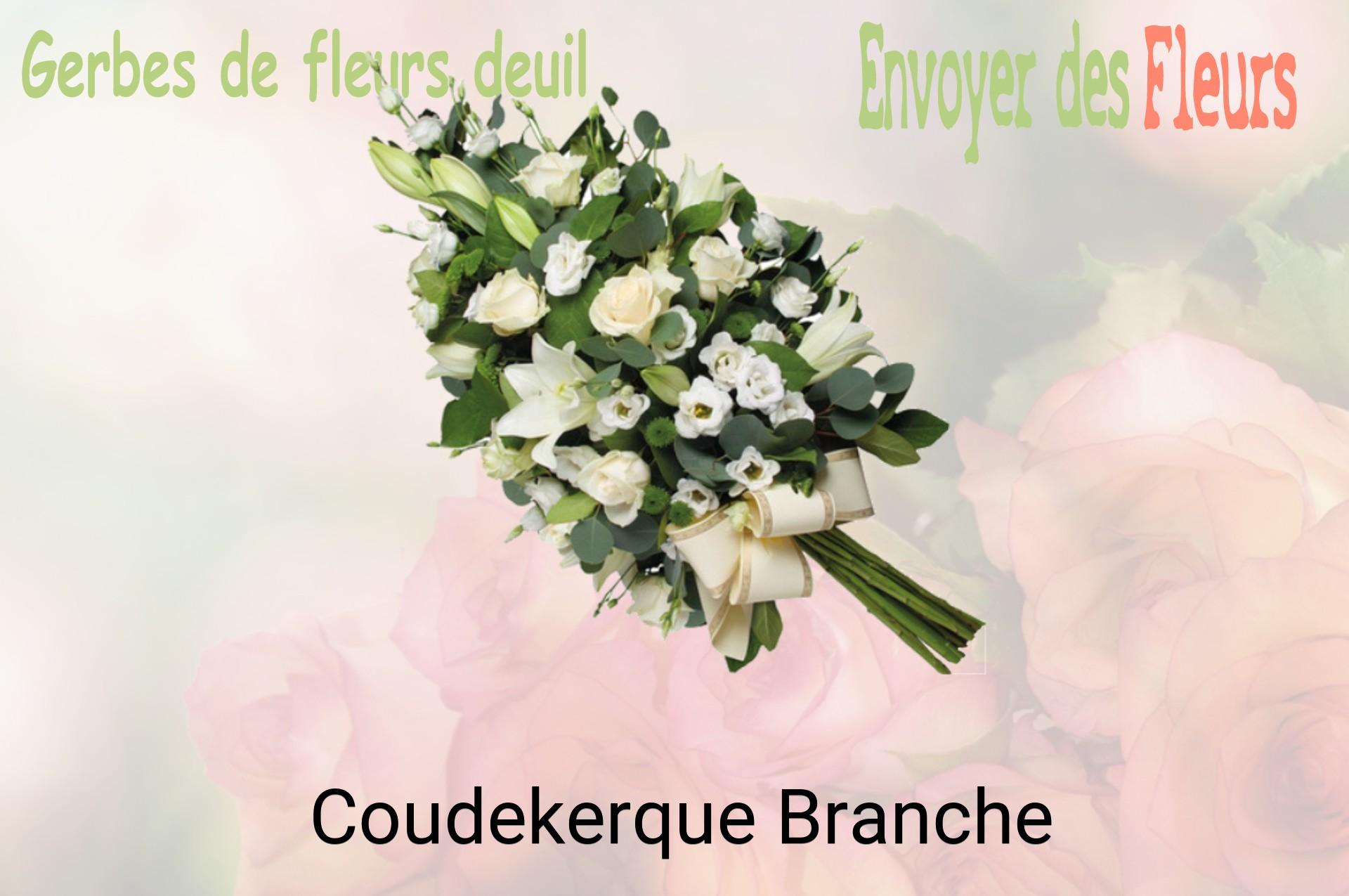Gerbe de fleurs de deuil livrée à Coudekerque-Branche